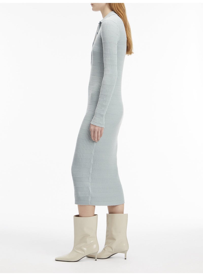 CALVIN KLEIN Slim Textured Shirt Dress - Image 2